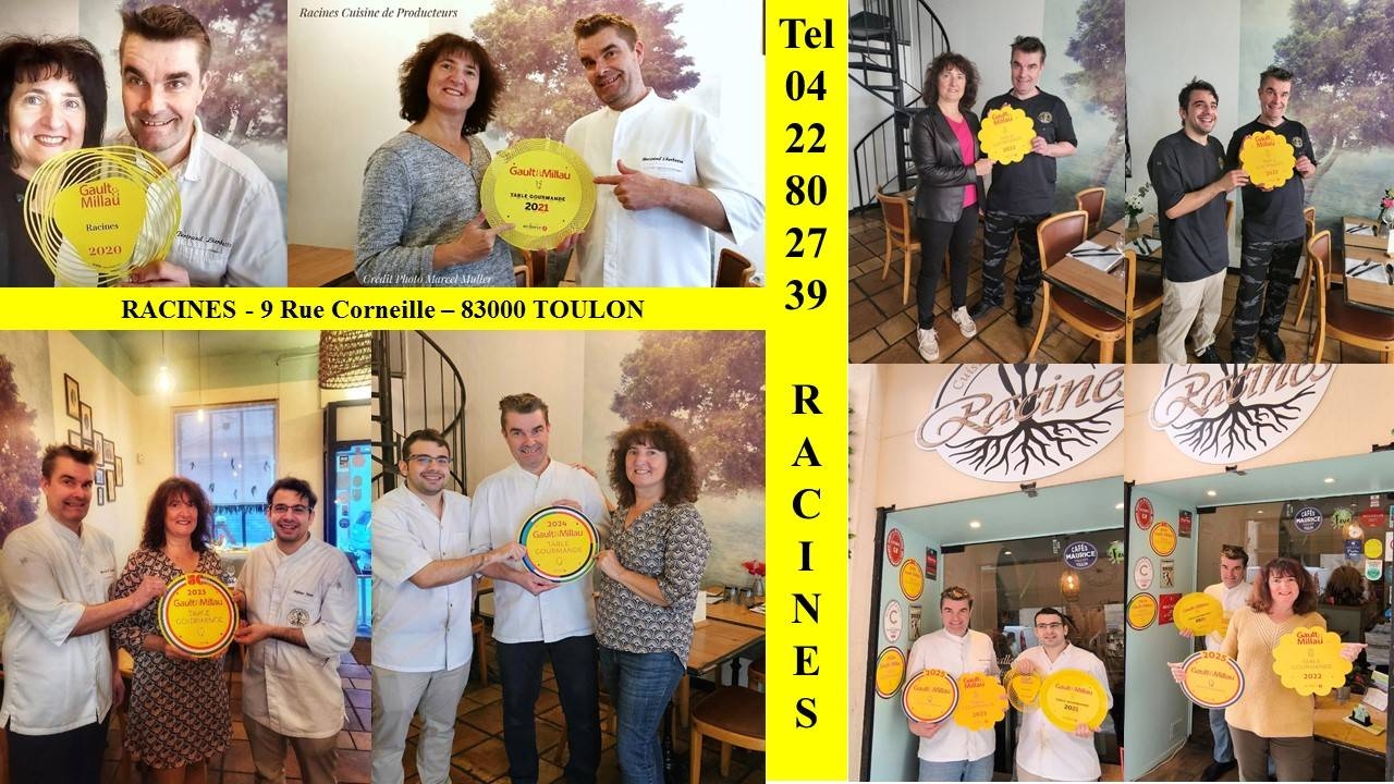récompenses - Racines - restaurant TOULON - Restaurant Terrasse Toulon